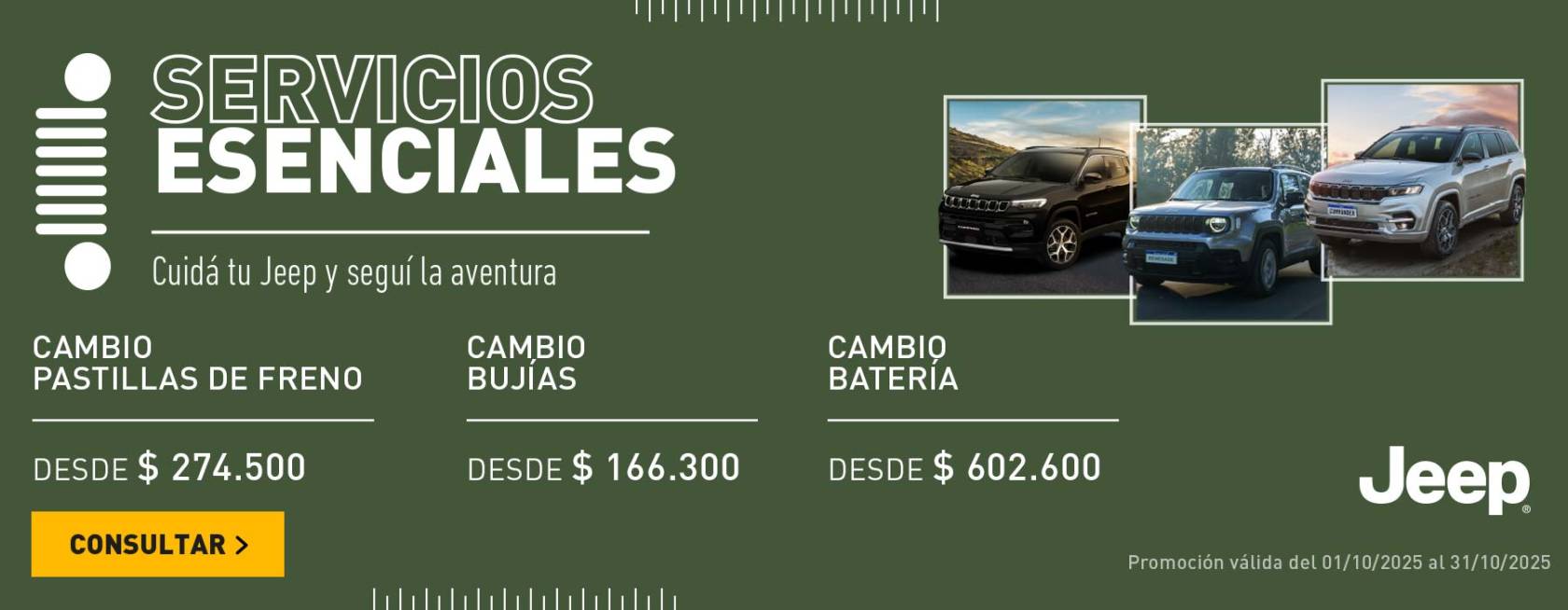 Promos servicio Jeep 