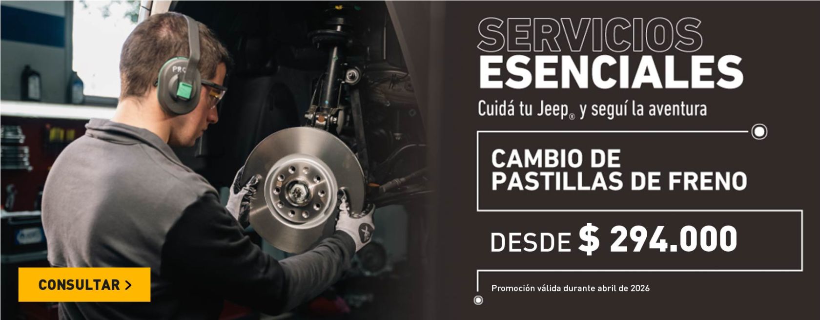 Promos servicio Jeep pastillas de freno