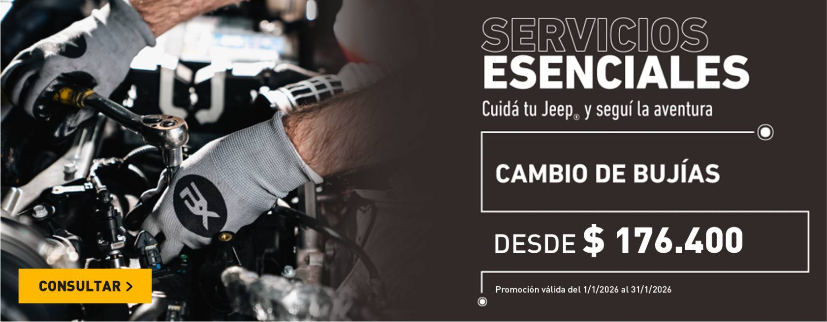 Promos servicio Jeep bujías