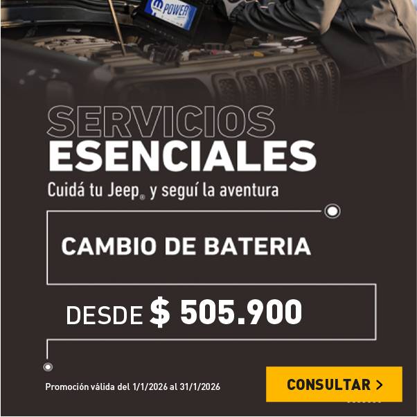 Promos Servico Jeep en baterias