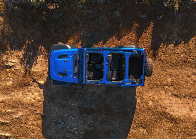 Jeep Wrangler exterior vista desde arriba